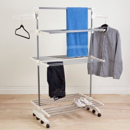 Hastings Home 3-tier Hastings Home Laundry Drying Rack Clothing Shelves, Home Storage and Organization Accessories 771601AUS